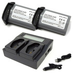 Replacement Battery Kit for Canon EOS-1D Mark IV (2-Pack, 3350mAh) + Dual USB Charger