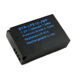 Replacement Battery Kit for Canon LP-E12 (2-Pack, 1100mAh) + Dual USB Charger