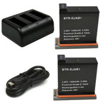 Replacement Battery Kit for DJI AB1 (2-Pack, 13000mAh) + Dual USB Charger