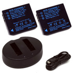 Replacement Battery Kit for Fujifilm F45fd (2-Pack, 1700mAh) + Dual USB Charger