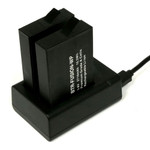 Replacement Battery Kit for GoPro Fusion (2-Pack, 2710mAh) + Dual USB Charger