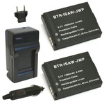 Replacement Battery Kit for ISAW Advance (2-Pack, 1200mAh) + Charger & Car Adapter