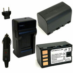 Replacement Battery Kit for JVC GZ-MG630 (2-Pack, 1700mAh) + Charger & Car Adapter