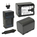 Replacement Battery Kit for JVC Everio GZ-HM690 (2-Pack, 2600mAh) + Charger & Car Adapter