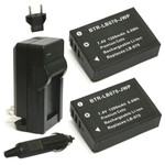 Replacement Battery Kit for Kodak PIXPRO AZ901 (2-Pack, 1200mAh) + Charger & Car Adapter