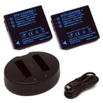 Replacement Battery Kit for Leica BP-DC4-U (2-Pack, 1700mAh) + Dual USB Charger