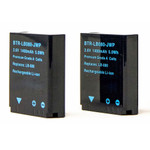 Replacement Battery Kit for Kodak PIXPRO SP360 4K VR Camera (2-Pack, 1400mAh) + Dual USB Charger