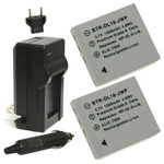 Replacement Battery Kit for Kodak KLIC-7005 (2-Pack, 1300mAh) + Charger & Car Adapter