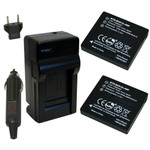 Replacement Battery Kit for Leica BP-DC6-J (2-Pack, 1300mAh) + Charger & Car Adapter