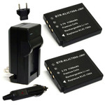 Replacement Battery Kit for Lectrosonics NP-50 (2-Pack, 1100mAh) + Charger & Car Adapter