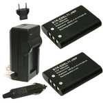 Replacement Battery Kit for Nikon EN-EL11 (2-Pack, 1000mAh) + Charger & Car Adapter