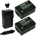 Replacement Battery Kit for Leica BP-DC9 (2-Pack, 1300mAh) + Charger & Car Adapter