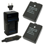 Replacement Battery Kit for Nikon EN-EL21 (2-Pack, 1500mAh) + Charger & Car Adapter
