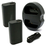 Replacement Battery Kit for Panasonic Lumix DC-S1 (2-Pack, 3500mAh) + Dual USB Charger
