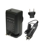 Replacement Battery Kit for Pentax A36 (2-Pack, 1300mAh) + Charger with EU Plug & 12V Car Adapter