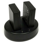 Replacement Battery Kit for Pentax KP (2-Pack, 1400mAh) + Dual USB Charger