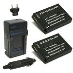 Replacement Battery Kit for Samsung SL202 (2-Pack, 1350mAh) + Charger & Car Adapter