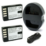 Replacement Battery Kit for Sigma BP-61 (2-Pack, 2000mAh) + Dual USB Charger