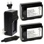 Replacement Battery Kit for Sony Alpha 7 IV (2-Pack, 2000mAh) + Charger with EU Plug & 12V Car Adapter