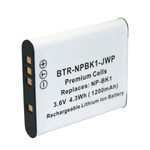 Replacement Battery Kit for Sony Bloggie MHS-PM5 (2-Pack, 1200mAh) + Charger & Car Adapter