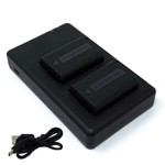 Replacement Battery Kit for Sony DSC-RX10 (2-Pack, 1300mAh) + Dual USB Charger