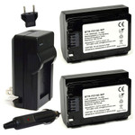 Replacement Battery Kit for Sony ZV-E1 (2-Pack, 2000mAh) + Charger with EU Plug & 12V Car Adapter