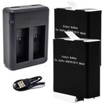 Replacement Enduro Battery Kit for GoPro HERO11 (2-Pack, 1730mAh) + Dual USB Charger