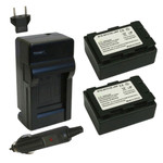 Replacement Battery Kit for Samsung IA-BP210E (2-Pack, 2500mAh) + Charger & Car Adapter