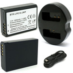 Replacement Battery Kit for Canon LP-E10 (2-Pack, 1600mAh) + Charger & Car Adapter
