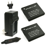 Replacement Battery Kit for Canon SX400 IS (2-Pack, 900mAh) + Charger & Car Adapter