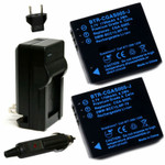 Replacement Battery Kit for Leica BP-DC4 (2-Pack, 1700mAh) + Charger & Car Adapter