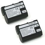 Replacement Battery Kit for Nikon EN-EL15c (2-Pack, 2000mAh) + Charger & Car Adapter