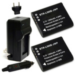 Replacement Battery Kit for Olympus SH-50 iHS (2-Pack, 1300mAh) + Charger & Car Adapter