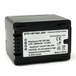 Replacement Battery Kit for Panasonic HC-V250 (2-Pack, 3880mAh) + Charger with EU Plug & 12V Car Adapter