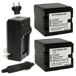 Replacement Battery Kit for Panasonic HDC-TM900 (2-Pack, 2800mAh) + Charger & Car Adapter