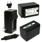 Replacement Battery Kit for Panasonic VW-VBD58 (2-Pack, 5800mAh) + Charger with EU Plug & 12V Car Adapter