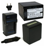 Replacement Battery Kit for Sony HDR-CX105 (2-Pack, 4600mAh) + Charger & Car Adapter