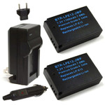 Replacement Battery Kit for Canon PowerShot SX70 HS (2-Pack, 1100mAh) + Charger & Car Adapter