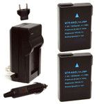 Replacement Battery Kit for Nikon D3300 (2-Pack, 1500mAh) + Charger & Car Adapter
