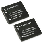 Replacement Battery Kit for Ricoh G900 II (2-Pack, 1300mAh) + Dual USB Charger