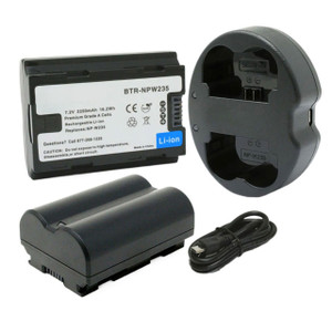 Fujifilm NP-W126 NP-W126S Dual USB Charger with 2 Replacement Batteries for Fuji X Series Cameras