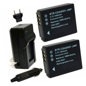 Panasonic DMC-TZ11 - Charger with EU Plug & Car Adapter