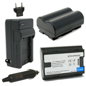 Replacement Battery Kit for Fujifilm XT4 (2-Pack, 2250mAh) + Charger with EU Plug & 12V Car Adapter