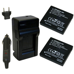 Replacement Battery Kit for Leica BP-DC6-U (2-Pack, 1300mAh) + Charger & Car Adapter