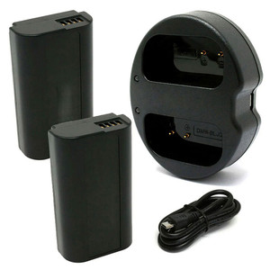 Replacement Battery Kit for Panasonic Lumix DC-S1 (2-Pack, 3500mAh) + Dual USB Charger