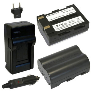 Replacement Battery Kit for Pentax D-L150 (2-Pack, 2000mAh) + Charger & Car Adapter