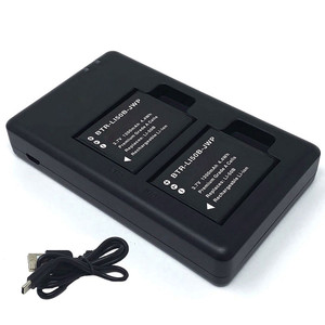 Replacement Battery Kit for Pentax RZ10 (2-Pack, 1200mAh) + Dual USB Charger