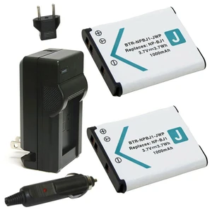 Replacement Battery Kit for Sony DSC-RX0 (2-Pack, 1000mAh) + Charger & Car Adapter