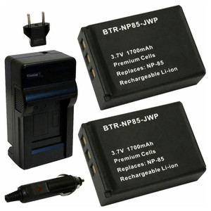 Replacement Battery Kit for Toshiba DP3 Merrill (2-Pack, 1700mAh) + Charger & Car Adapter
