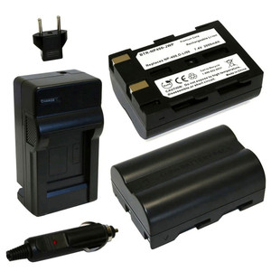 Replacement Battery Kit for Sigma SD1 (2-Pack, 2000mAh) + Charger & Car Adapter